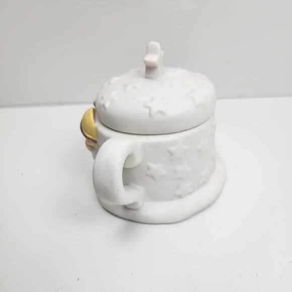 Hallmark Houston Harvest Christmas 3 Praying Angels & Stars Small Ceramic Teapot - Picture 4 of 6